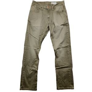 Wrangler Mens Pant 29x30 (28x30) Olive Green Straight Fit Office Casual Academia